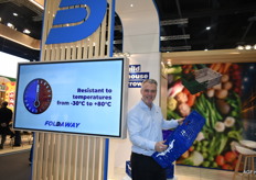 Eric McGuire bewaakte de stand van Didak Injection