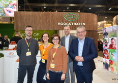 Het Belgische ministerie op bezoek bij Cooperatie Hoogstraten: Tim Delveaux, Pauline Deltour en Katrien Maris van het Vlaams Departement Landbouw en Visserij met Jan Engelen (Coöperatie Hoogstraten) en Luc Vanoirbeek (VBT)