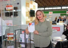 "Poland was attending Macfrut for the first time. On the picture Anna Gabler from Grupa Owoce Natury. Here they present the producs they can offer to Italy. Anna said: "The export to Italy is growing every year and because we know Italy has a lot of topfruit from their own, we focus on the export of softfruit and vegetables."