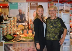 A.C. Loogman/Marc. Foods konden natuurlijk niet ontbreken op het bioplein! Op de foto Jessie Loogman en Ellen van Straten. Marc. Foods ontwikkelt en teelt zilte aardappelen en zilte groenten op Texel, 100% biologisch!