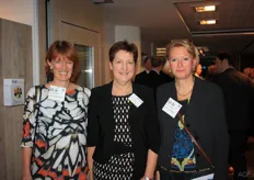 De dames van de avond: Irénke Meekma (Bakker Barendrecht), Marleen Vaesen (Greenyard Foods) en Veerle Deprez.