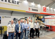 Michiel Eilander, Kevin Mertens, Patrick Hamminga, Jaap van der Sar, Edwin Moerdijk, Jarno Habing, Sybrand Haven en Albert Llaguerri van manter, Sarco en Solidtec.