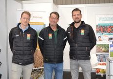 De mannen van Green Organics kwamen ook even een kijkje nemen op de beurs: Bart Blok, Robbert Blok en Ton Slootman.