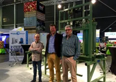 Gert van Geloven, Stefaan Bostyn en Erik Boswert van HVA Koeling. Zij produceren CO2 koelinstallies.