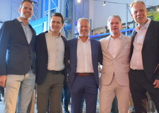 Jan Willem van Gils, Jevom Ritmeester, Leon Hooghart, Jan van Kessel en Marco Ruytink vormen directie en aandeelhouders van Belfort zonwering projecten, Van der Heiden Systems en BG Door.