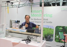 Paul Kengen van Quantified Sensor Technology. Draadloze sensoren om de plantomstandigheden te meten. Zij zijn op zoek naar distributeurs in verschillende landen.