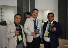 Jagdish Prakash Pradhan, Tshering Chophel Bhutia en Jag Bahadur Karki van de Indian Agriculture Department