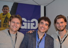 Collega's Rick Luteijn, Martinique Jacobse en Ruben van Hoorickx van Growers Packers