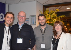 Collega's Rick Geerts, Arco van de Klundert, Jeffrey Boomaars en Bianca Schmid (Aartsen)