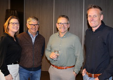 Imerentiana-, Kees-,  en Jim Hoogzand van Hoza zaden bv en Jaap Jonker van MSP-Onions.