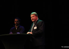 Jaap Haanstra riep de jonge telers in de zaal op om actief te worden binnen de landbouworganisaties