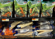 Groentemixen van de Green Giant, verpakte wortelen en pastinaak