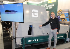 Vincent Hofstee van Tolsma Grisnich bij de OpticaQ geschikt voor het kwaliteitssorteren van pootgoed, uien, consumptieaardappelen