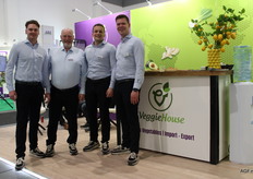 Nieuwkomer op de beurs: Maarten Smid, Wolter Poelman, Fabian van Dorland en Jorn Poelman van VeggieHouse
