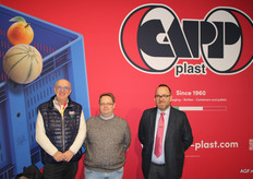Capp Plast stond voor het eerst in de Holland-hal: Gerald Langerak, Giorgio Innocenti en Jacopo Bassanello