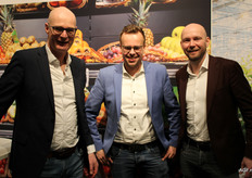Leo van der Meer, Jasper van Diest en Michael Vrij van Sylvaphane Group, dat de AGF-sector nu rechtstreeks voorziet van verpakkingsoplossingen