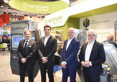 Erik de Wild, Jonathan Bervoets (Optimum Sorting), Alexander Thelen (Thelen Machines) en Wilfried Rombauts (Optimum Sorting). Wilfried heeft sinds kort het team van Optimum versterkt.