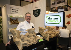 Gino Martens van Martens Potatoes debuteerde ook op het laatste moment op de Fruit Logistica. Het bedrijf wil zich steeds meer richten op export, waardoor dit de uitgelezen kans was om zich aan het internationale publiek te presenteren
