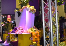 Mooi uitgelichte AGF kunstwerken ipv bloemen in het Kreko paviljoen