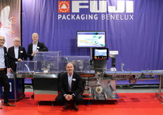 Peter Matel, Ronald Collevet, Rinze Jonckman en Marc Arends van Fuji Packaging Benelux.