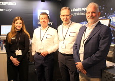 Lauren Brunnquell, Marco van Zomeren, Ton Kommers en Herbert Bouwens van Bizerba Nederland.