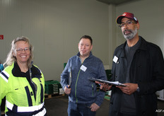 Ellen Knook (KCB), Rob van der Wegen (Plukon) en Daniel Gabriel (Staay Food Group)