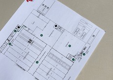 De plattegrond van de teeltlocatie voor de rondleidingen.
