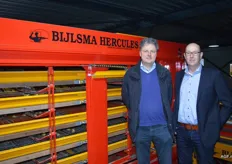 Jan Bijlsma en John Maljaars van Bijlsma Hercules. Zij leverden het complete logistieke plaatje van de aanvoerband tot de klant.
