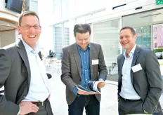 Geert Pinxterhuis van P&Co, Jeroen Verheul van Reed Business en Auke Heins van DNHK