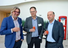 Rob Baan van Koppert Cress, Henry Boerrigter van WageningenUR en Michel Jansen van Total Produce