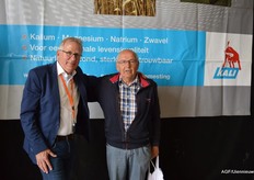 Jaap Brink bij de stand van Kali. 'Zonder kali geen ui en zonder ui wordt je lui' aldus Jaap.