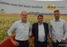 Chris van den Boogaart, Wim van Buggenum en Edwin Schrotenboer van Aviko.