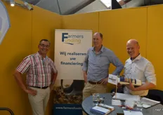 Bij Farmers Funding moet je voor je financiering zijn. Vlnr: Ton Haverkamp, Peter Pels en Arjan Oostma, sectormanager akkerbouw bij Rabobank Nederland.