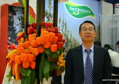 Tony Liu, sales manager van Dalice Qingdao Trading.Het bedrijf is partner van the Greenery in China en gevestigd in Qingdao, Shandong