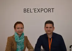 Evelina Shamina en Maarten Lauwers van Bel'export.