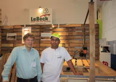 Erik van Aken en Tayeb Mimoumi van LeBeck bvba. Dit bedrijf staat bekend om haar pallets. Daarnaast verpakken, stockeren en transporteren ze ook.