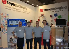 Een deel van het team van Topa Packaging. V.l.n.r.: Herman, Erik, Tom en Stijn. Topa heeft meer dan 3000 producten in voorraad.