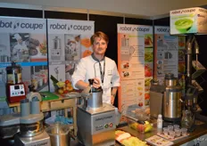 Tomas Strijdonk van Robot Coupe. Een leverancier van food processors zoals groentensnijmachines, sapcentrifuges, cutters en staafmixers.