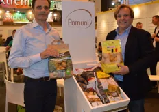 Links Dirk Cornelis en Ben Muyshondt van Pomuni. Dit bedrijf produceert aardappelpuree en bevroren aardappelproducten naast een breed assortiment consumptieaardappelen.