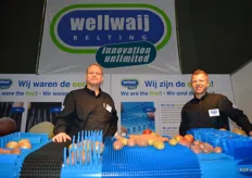 Frans Bijvoet en Hayo Binken van Wellwaij Belting. Dit bedrijf legt zich toe op de productie van kunststof transportbanden voor de land- en tuinbouw.