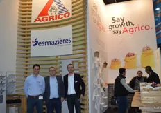 Egbert Boonman, Douwe Werkman en Stéphane Mulliez van Agrico. Samen met het Franse dochterbedrijf Desmazières op de Interpom.