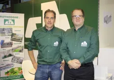 Dominique Samijn en Rik Valk van Bruynooghe Processing. Dit bedrijf is gespecialiseerd in groentenverwerkende machines.