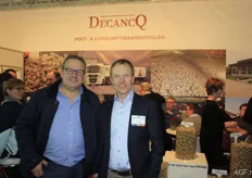 Aardappelcollega's: Rudi Callens van Dauchy (links) en Rik Decancq van Decancq.