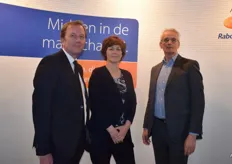 Rabobankteam bestaande uit Jacco Griep (l), Ineke van den Berg en Bert Scholten.