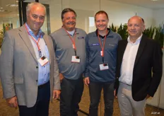 Antoon Wallays van Agristo NV, Davis Christensen en Delynn Bradshow van Idaho Steel Products en Jan Clarebout van Clarebout Potatoes.