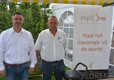 Jonas Klinkert en Geert Vanparijs van PRP Technologies. Ze staan met de nieuwe Explorer S10.