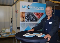 Armand Sluysmans van M.B. Koeltechniek. Zij stonden voor het eerst op de appeldag.