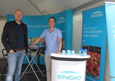 Richard Versteeg en Stefan Huismans van Engie voor koeloplossing in fruit