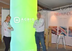 Sabine Bijker en Tonnis Wierenga presenteerden Agrio Software. Agrio Software is onderdeel van New Minds. De enige software leverancier op de beurs voor de aardappel en uien sector.