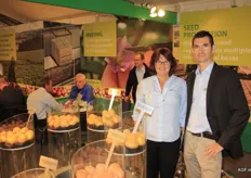 Greta Broeders en Guillaume Vincent van IPM Potato Group Ltd.